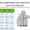 Black XL Men's Sherpa Fleece-Lined Reflective Tech Full Zip Hoodie (S to 3XL)